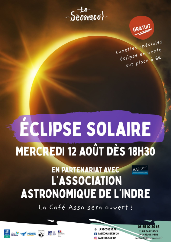 Éclise solaire à la Secousse