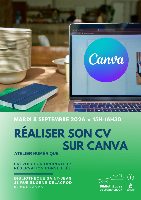 Atelier numérique : Réaliser son CV sur Canva