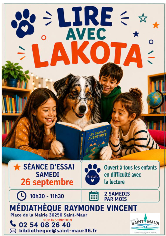 Lire avec le chien Lakota