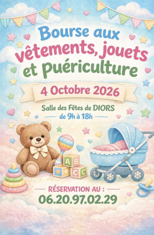 Bourse vêtements jouets puériculture