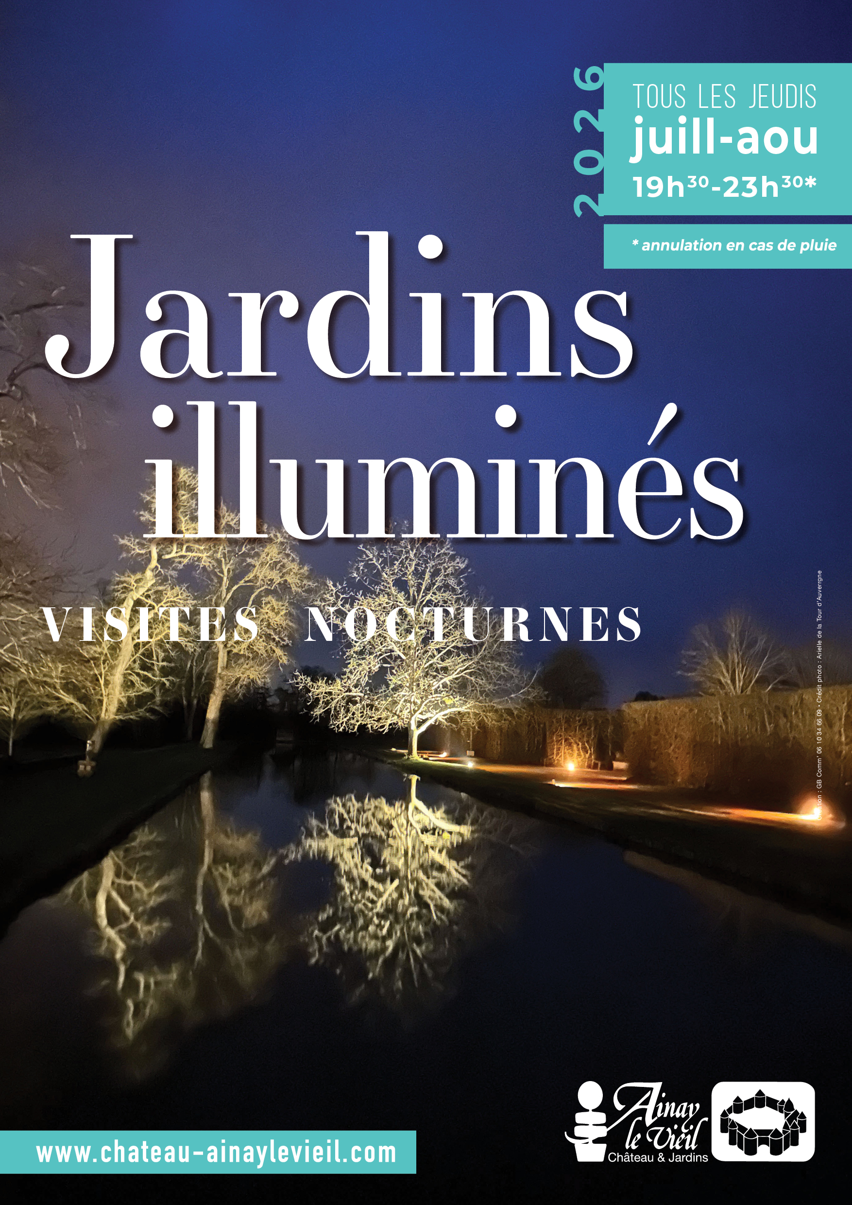Jardins illuminés : visite nocturne — visuel événement