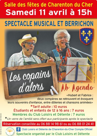 "les Copains d'alors " : Spectacle musical et berrichon