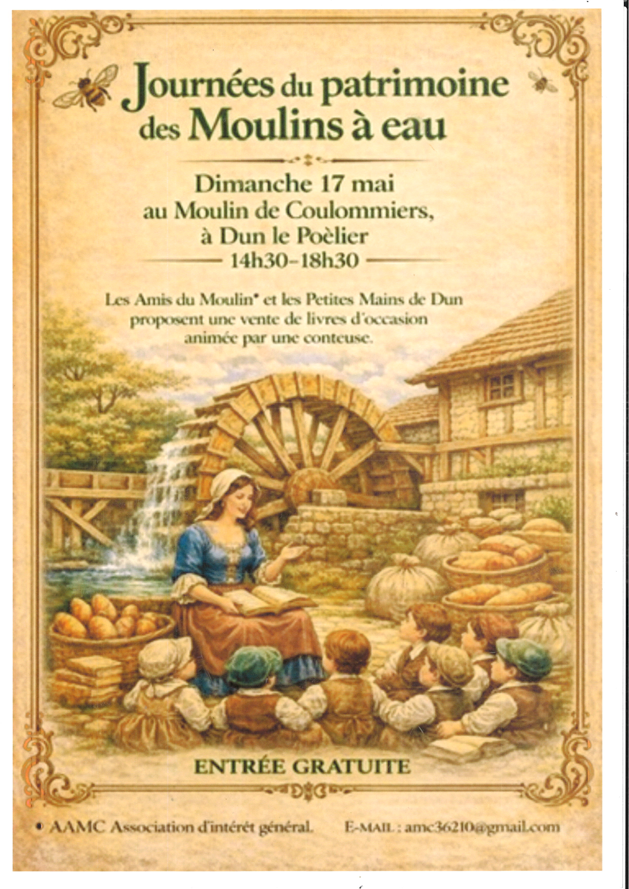 Vente de livres - Journées du patrimoine des Moulins à eau