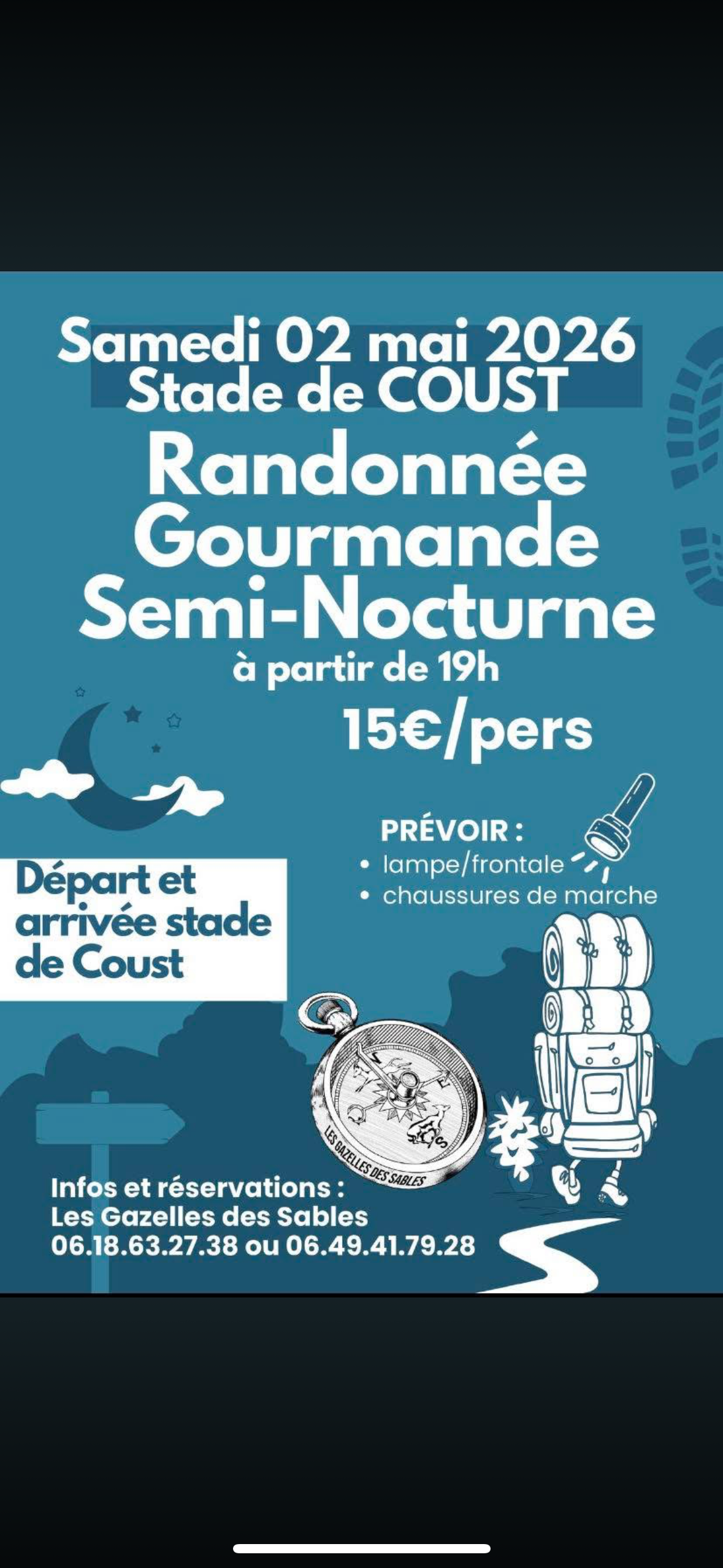 Randonnée Gourmande semi-nocturne — visuel événement