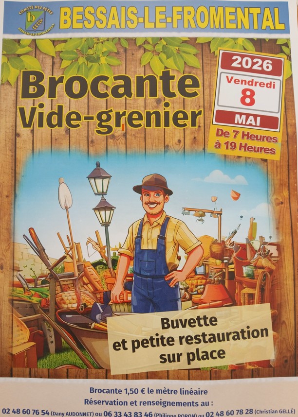 Brocante Vide-Grenier Bessais-le-Fromental — visuel événement