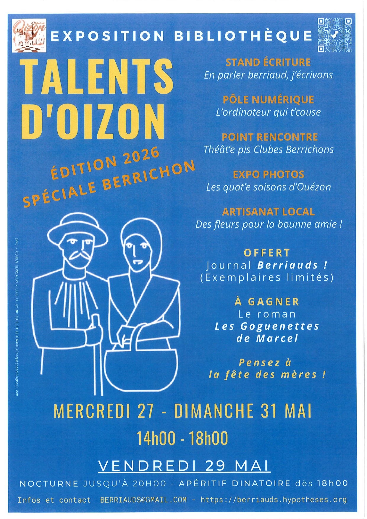Exposition Talents d'Oizon édition 2026 spéciale Berrichon — visuel événement