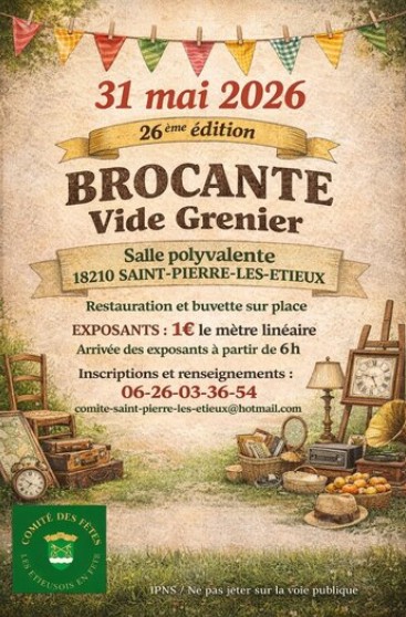 Brocante Vide-grenier St-Pierre-les-Etieux — visuel événement