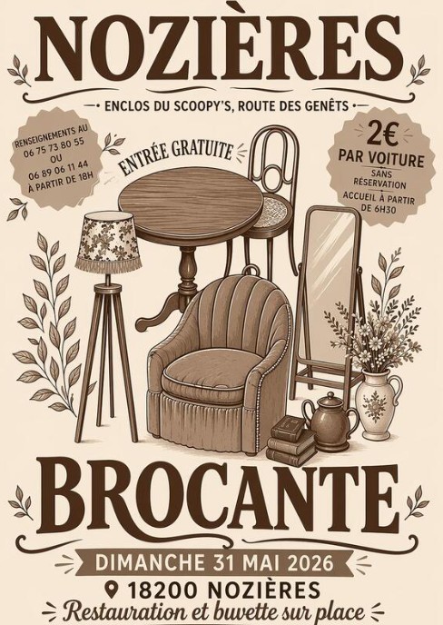 Brocante de Nozières — visuel événement