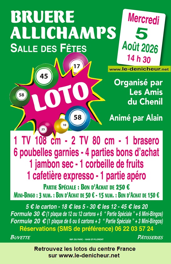 Loto à Bruère Allichamps