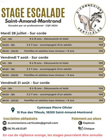 Stage d'escalade