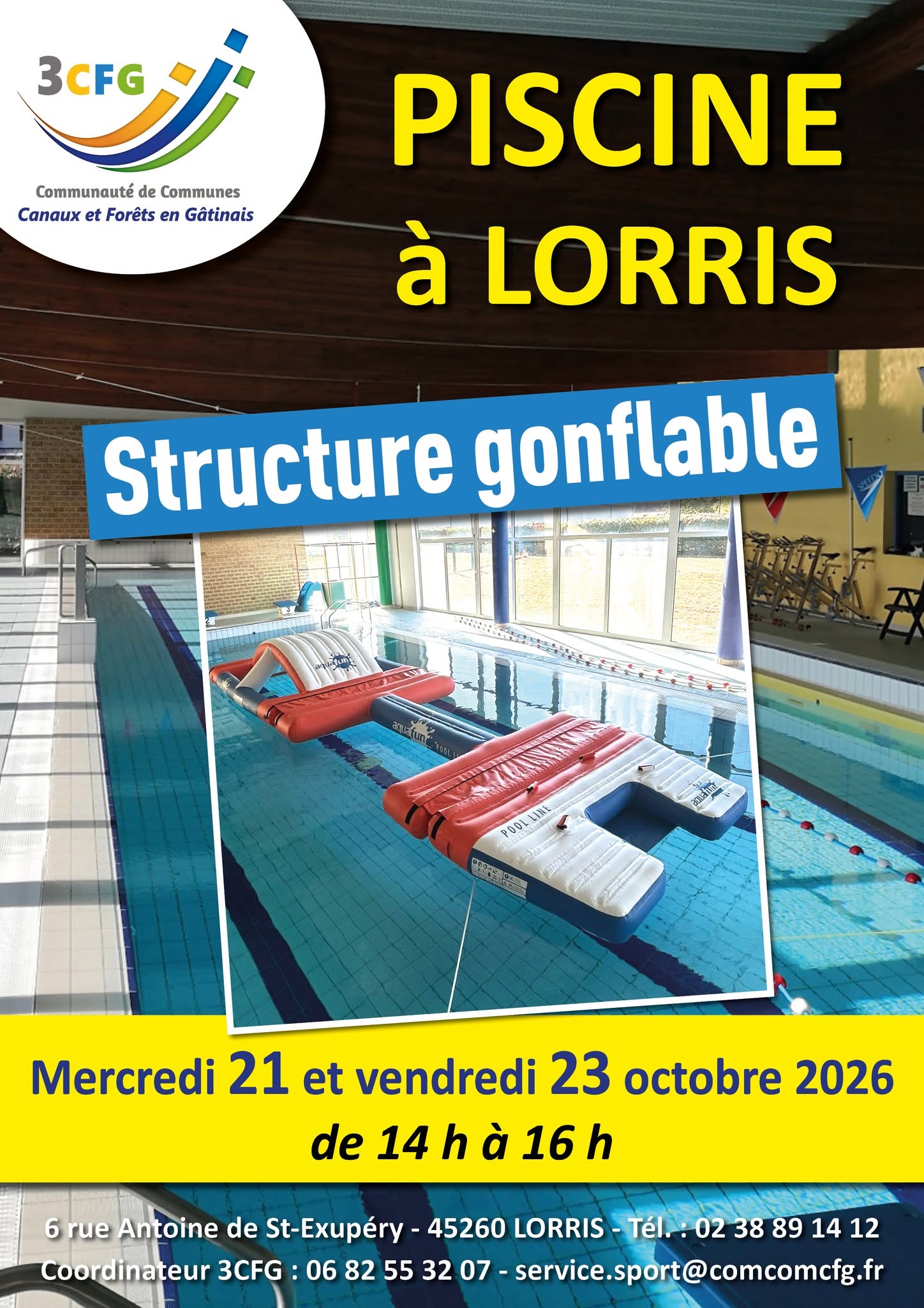 Structure gonflable piscine de Lorris