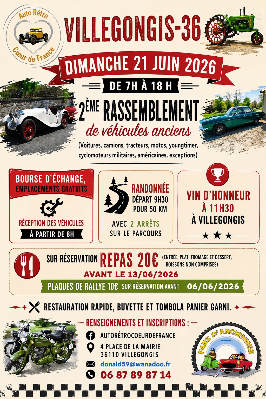 Deuxième rassemblement de véhicules anciens — visuel événement