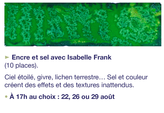 Atelier de pratiques artistiques  : Encre et sel