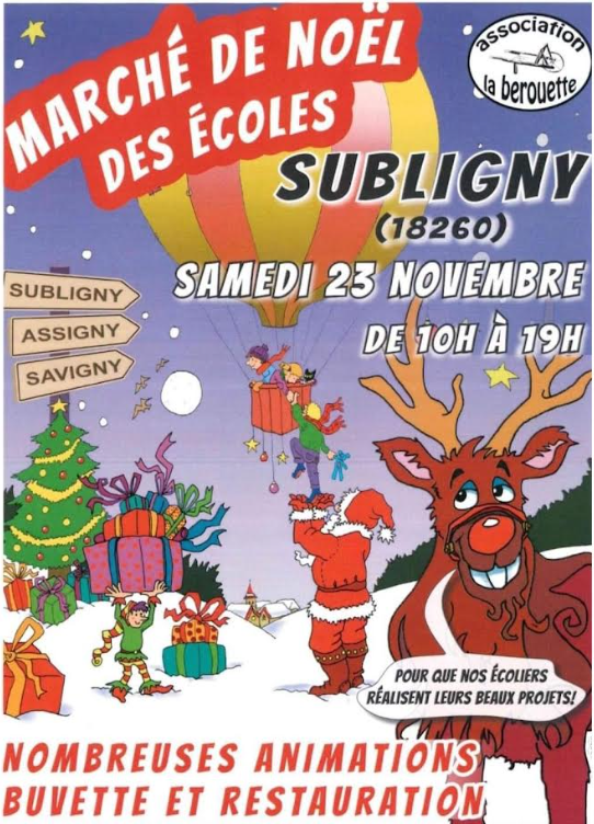 Traditionnel marché de Noël des écoles à Subligny