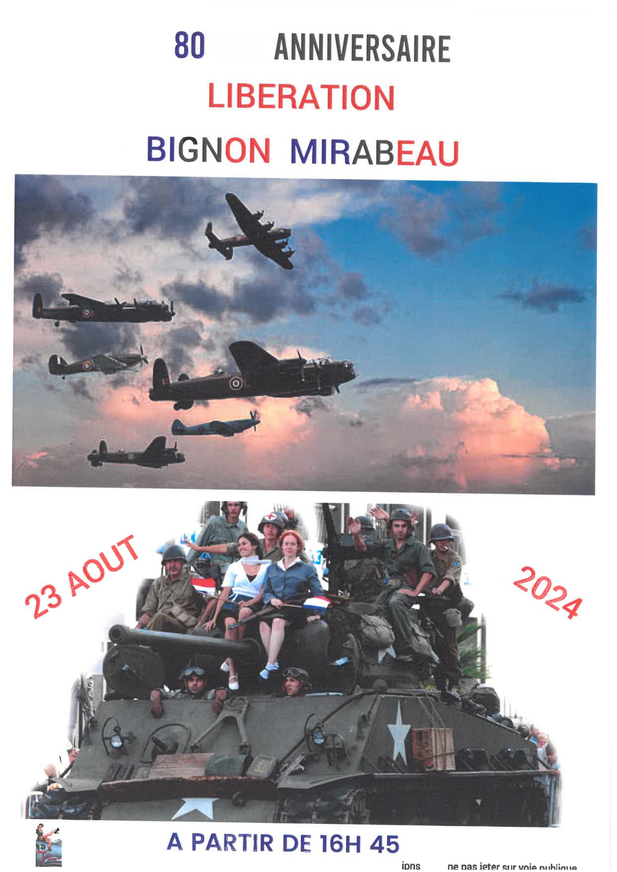 80e Anniversaire de la Libération de Le Bignon Mirabeau null France null null null null