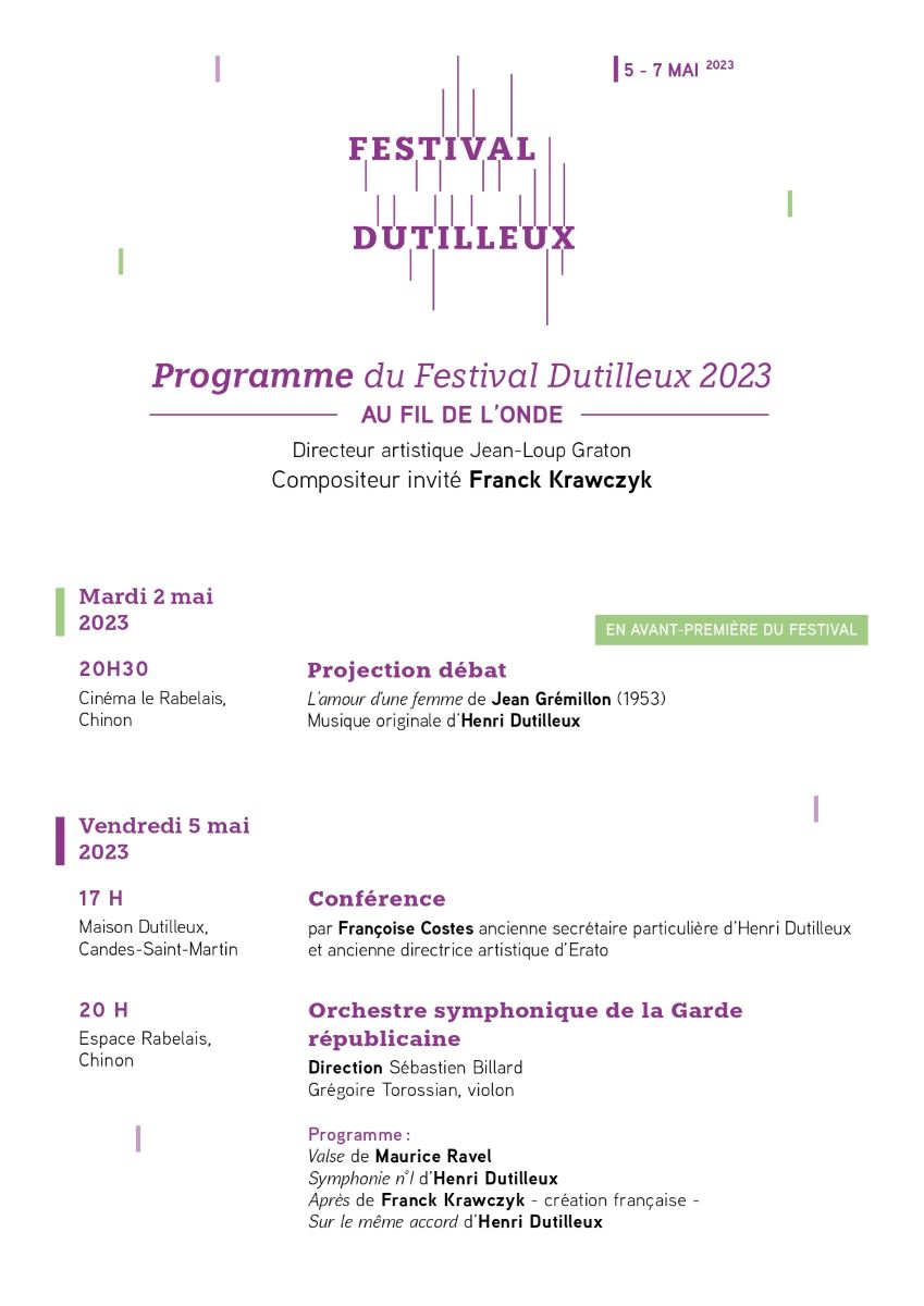Festival Henri Dutilleux – Au fil de l’onde©