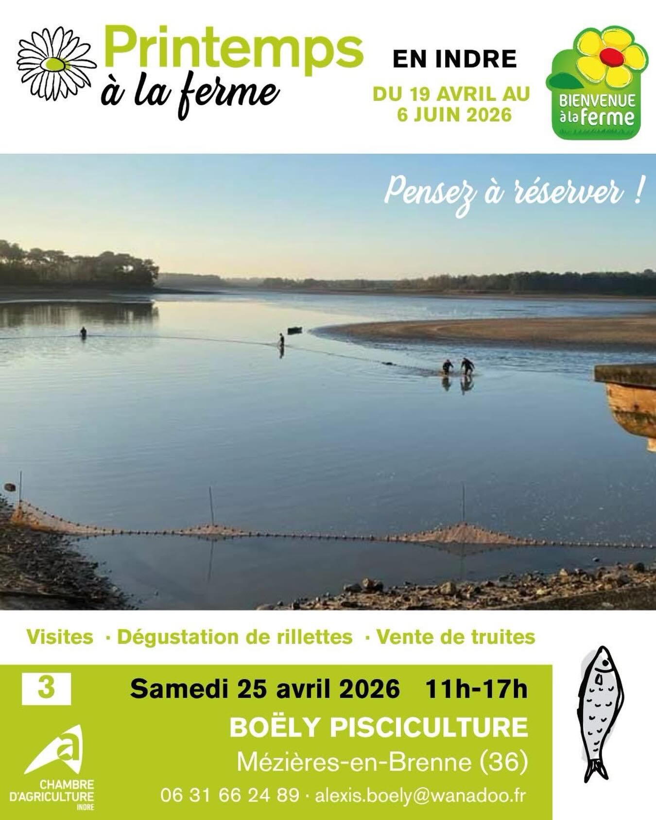 Printemps à la Ferme à la pisciculture — visuel événement