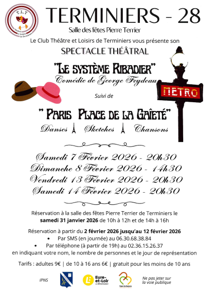 Spectacle du T.L.T « Le Système Ribadier » & « Paris, place de la Gaîté »