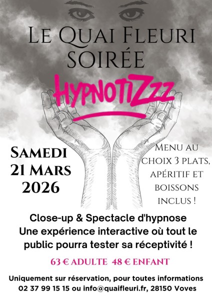 Soirée « Hypnotizzz » – dîner-spectacle d’hypnose