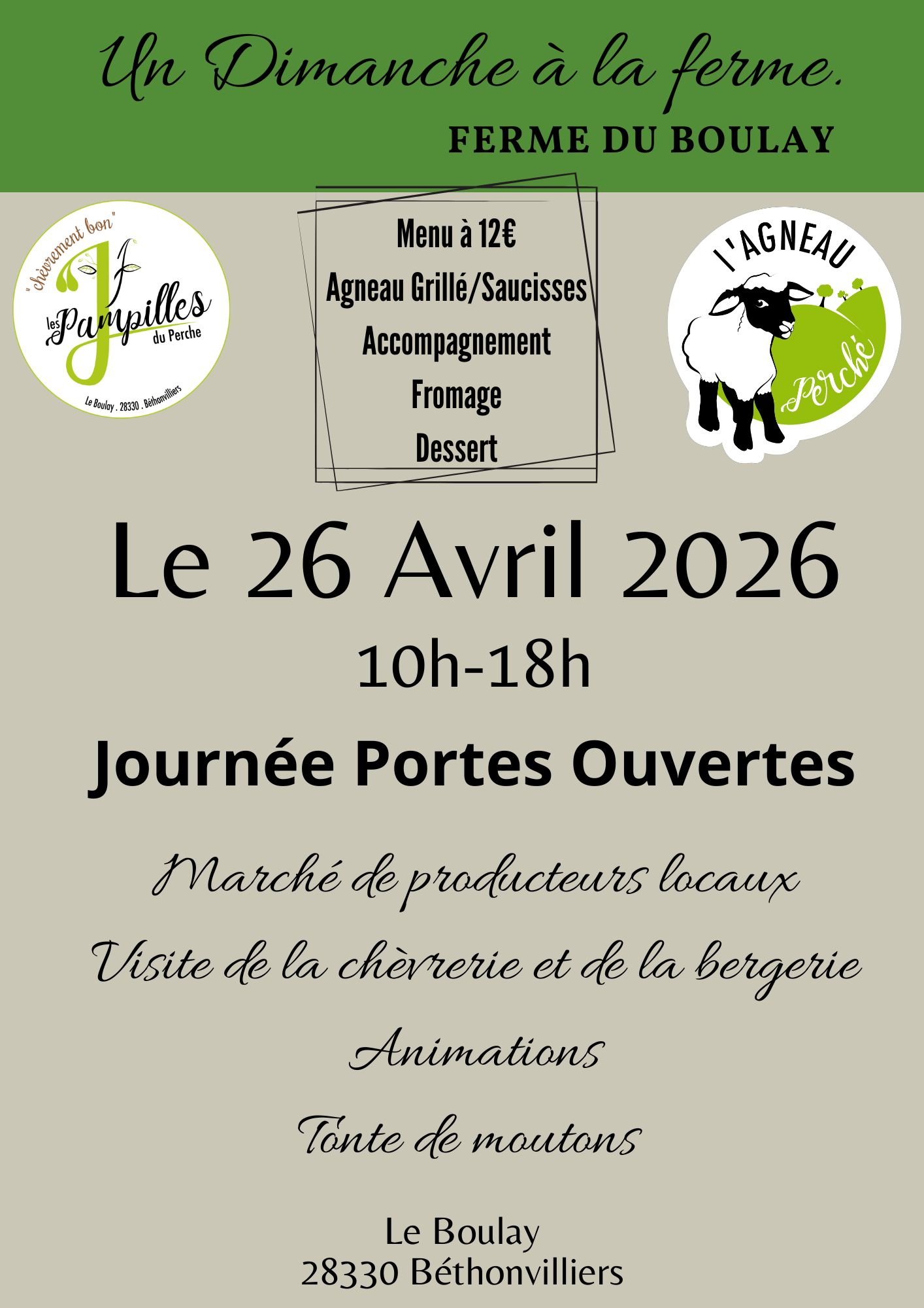 Journée portes ouvertes à la chèvrerie et bergerie — visuel événement