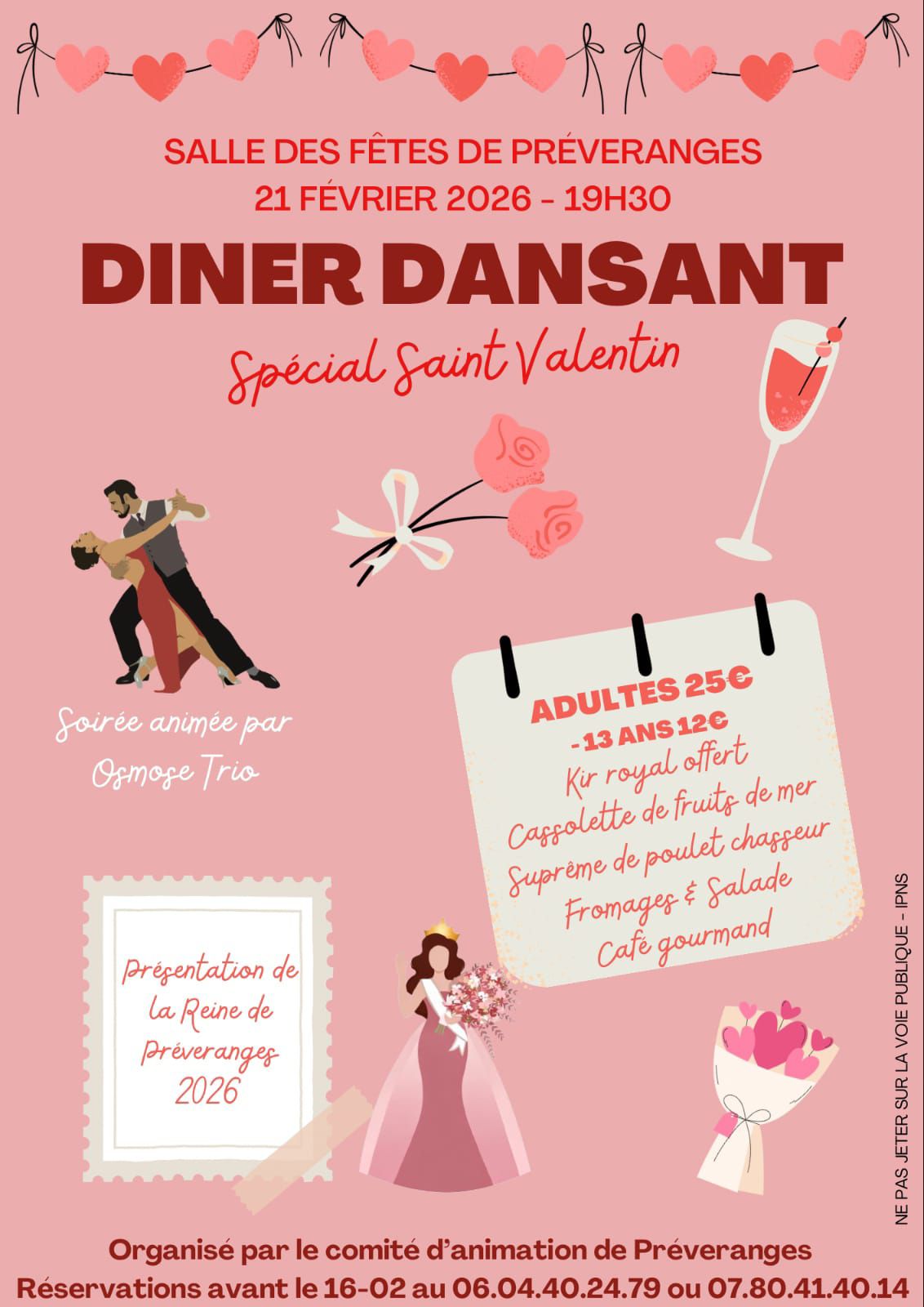 Dîner dansant spécial Saint Valentin