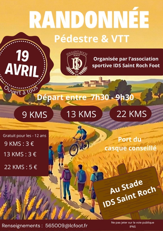 Randonnée pédestre et vtt — visuel événement