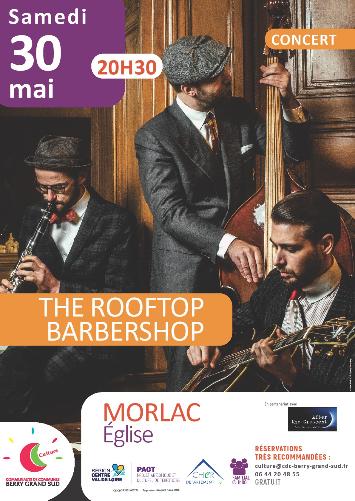 Bal!ade en Boischaut, Jazz in Morlac : The Rooftop Barbershop, Morlac - photo 2