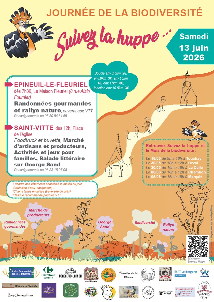 Maison Fleuriel : Journée de la biodiversité Suivez la Huppe