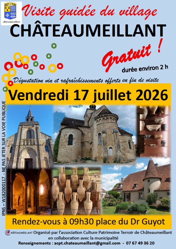 Visite historique de Châteaumeillant juillet