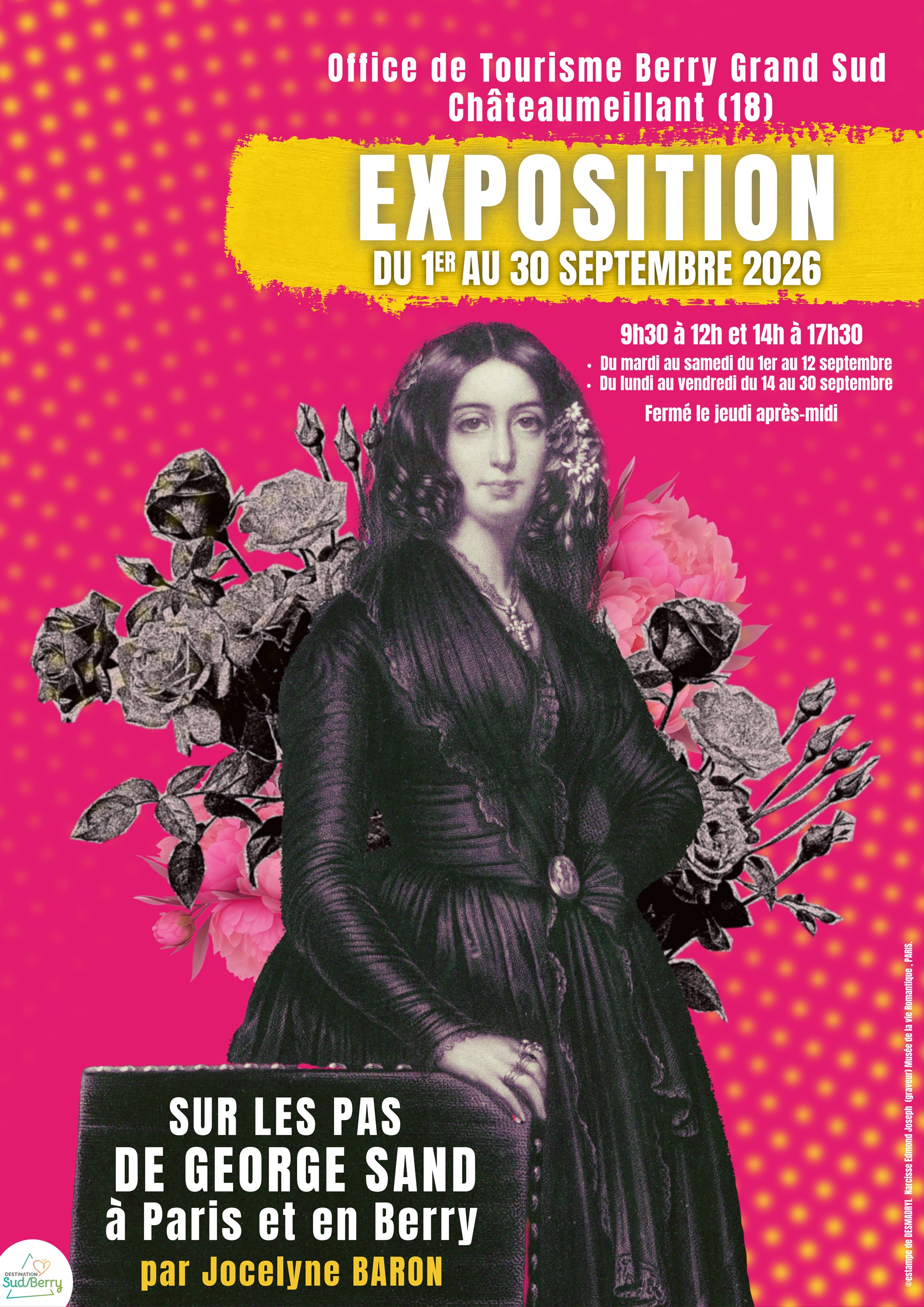 Exposition Sur les pas de George Sand à Paris et en Berry par Jocelyne BARON