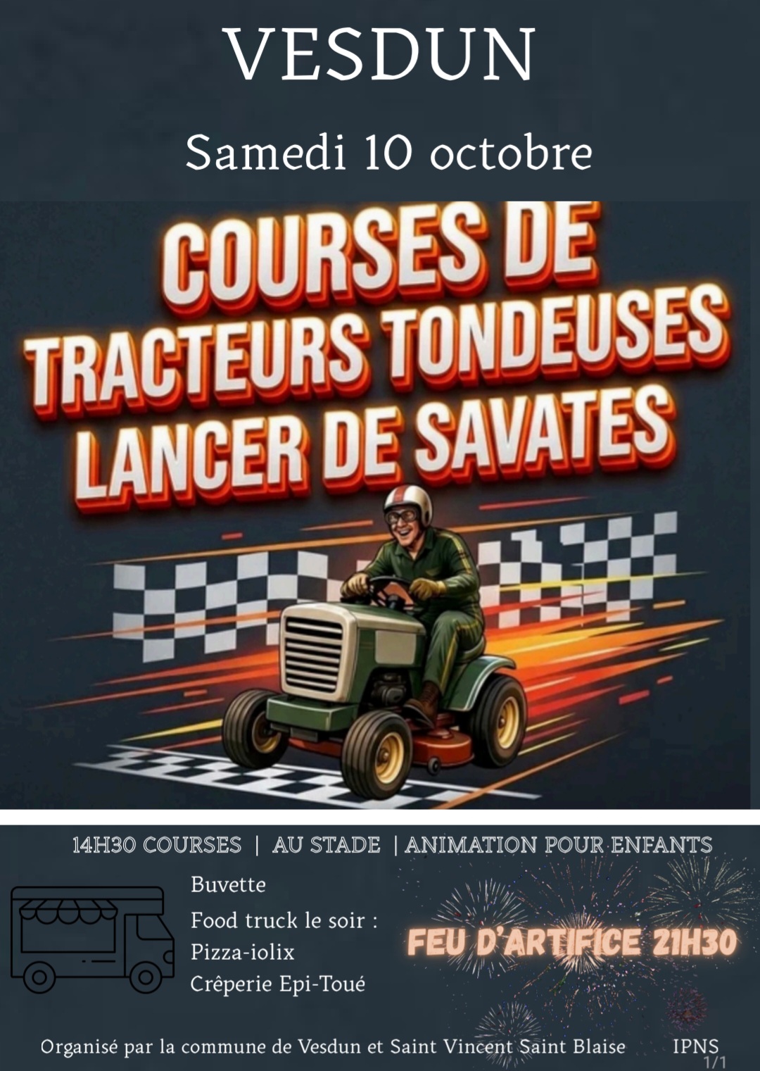 Courses de tracteurs tondeuses