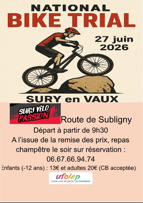Finale nationale BIKE TRIAL — visuel événement