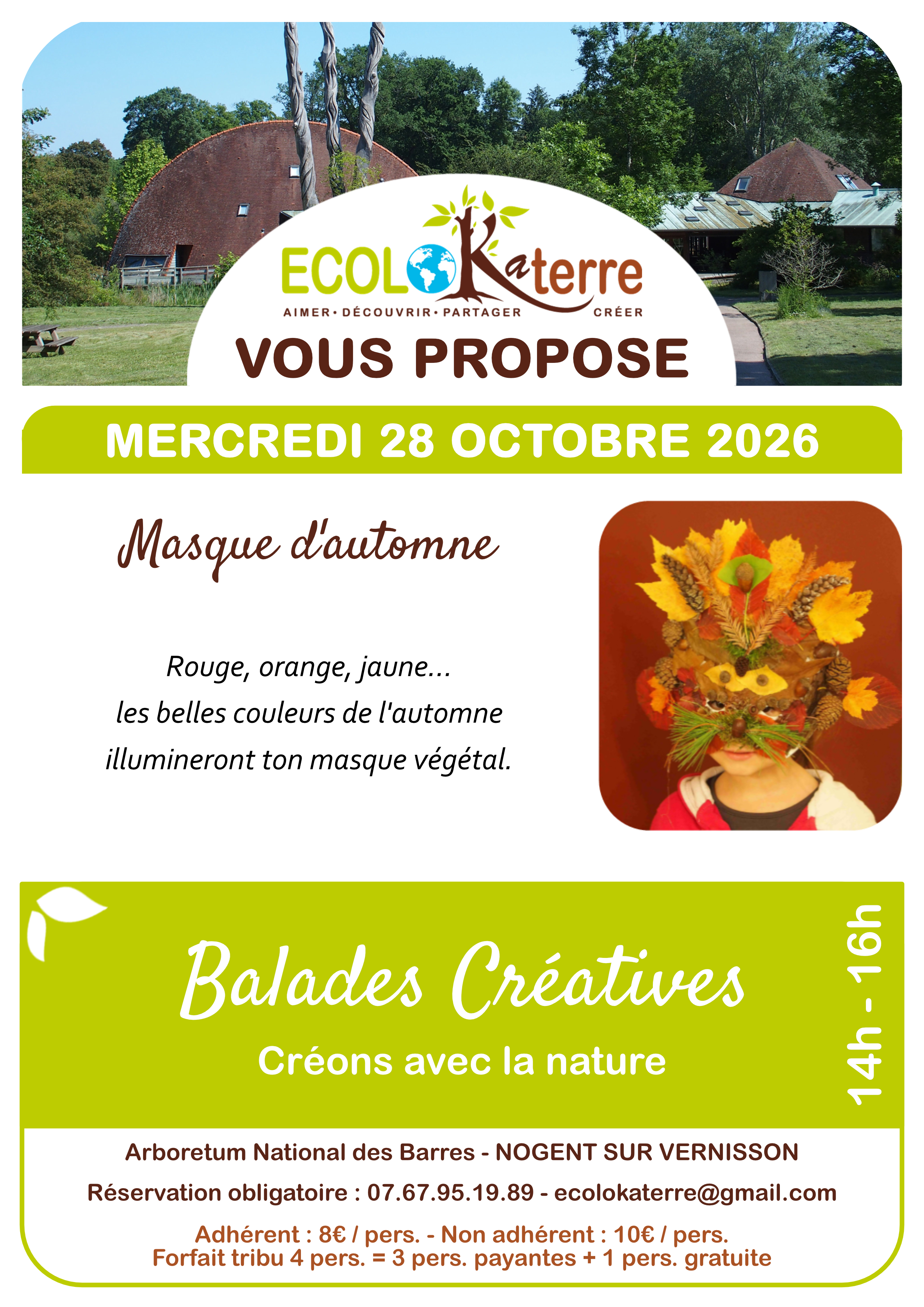 Balades créatives : Masque d'automne