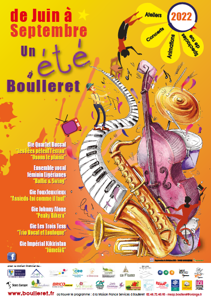 Festival „Un été à Boulleret 2022“ : spectacle de rue musical „Trio Vocal et Loufoque“©