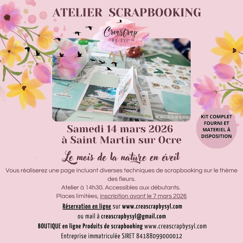 Atelier Scrapbooking - le mois de la nature en éveil