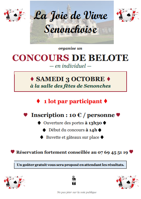Concours de Belote - en individuel