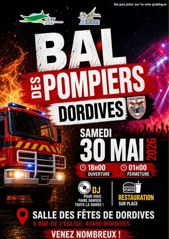 Bal des pompiers — visuel événement