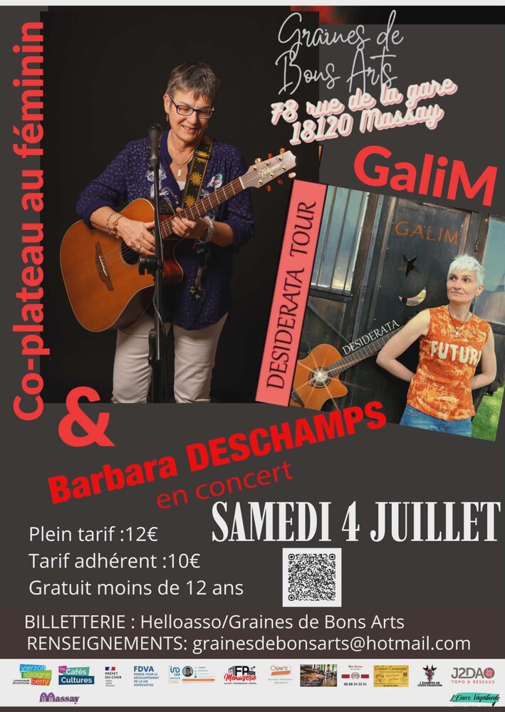 Co-plateau féminin, Galim et Barbara Deschamps — visuel événement