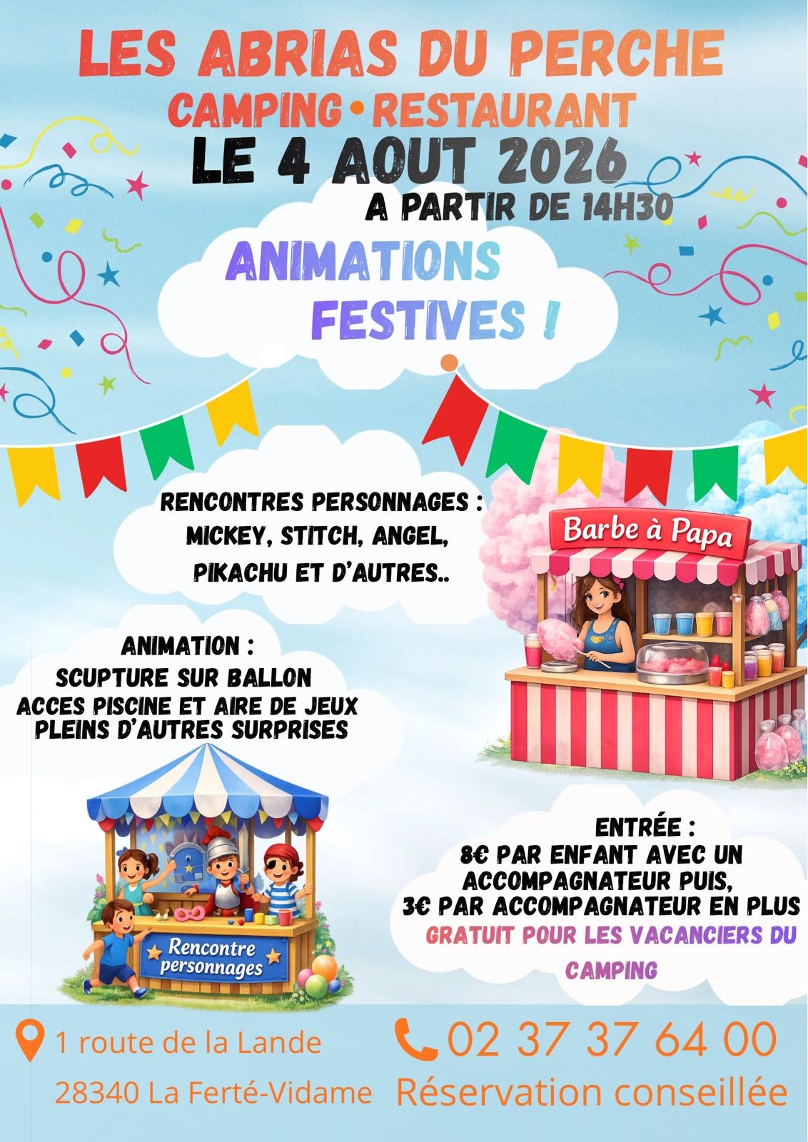 Animations festives du camping !