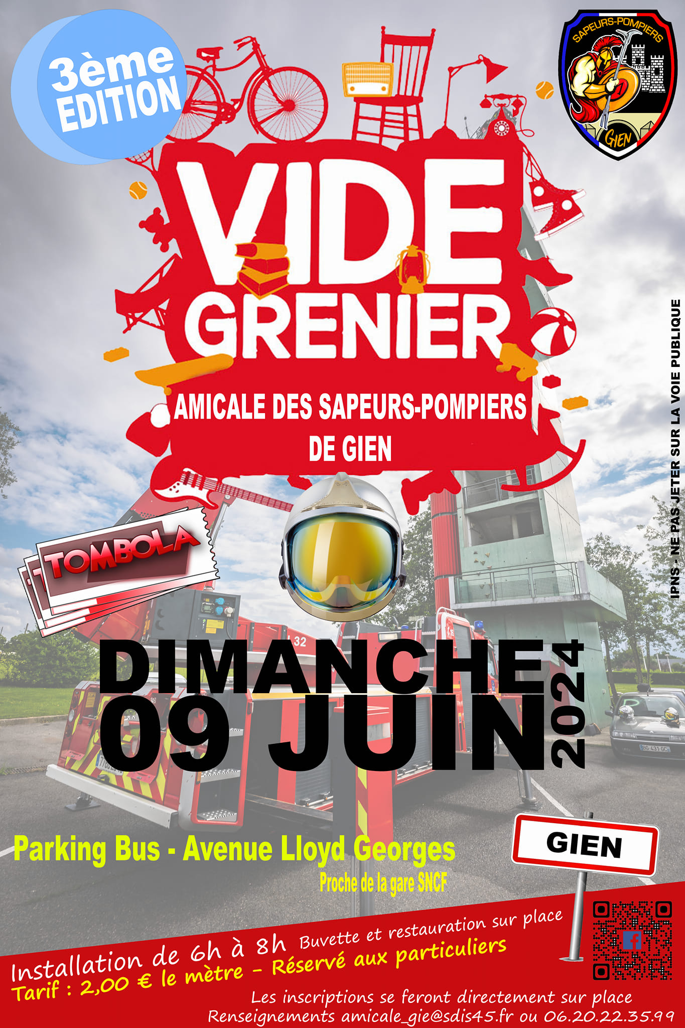 Vide Grenier Amicale Des Sapeurs-Pompiers de Gien Le 9 juin 2024