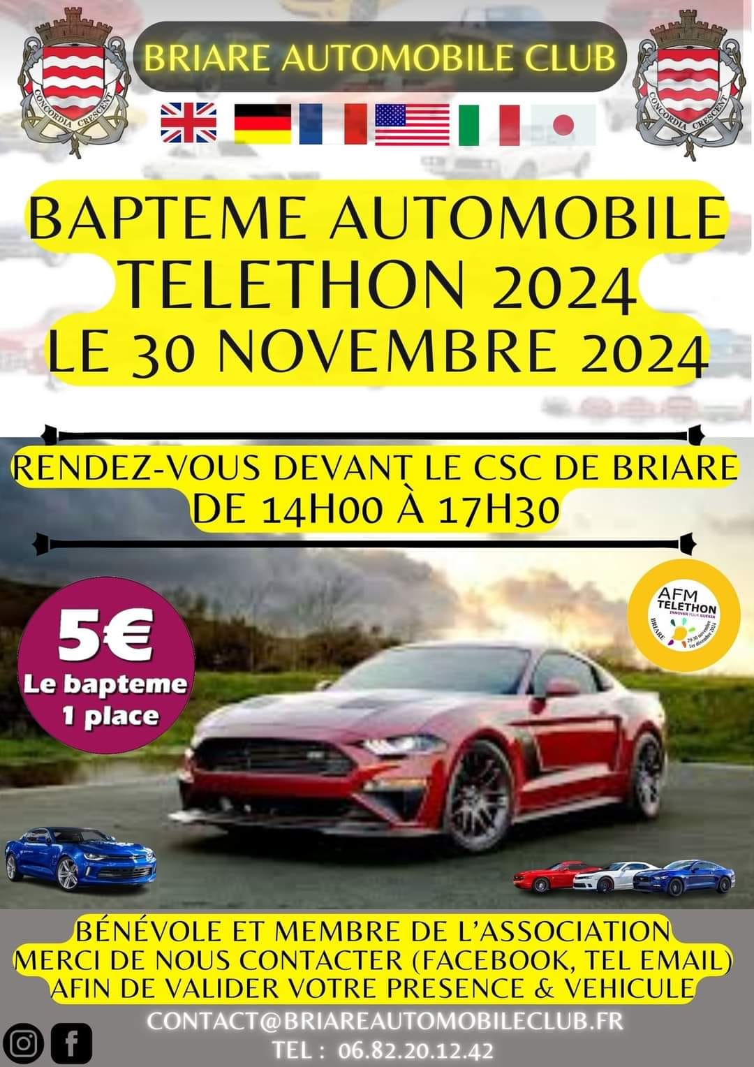 Baptême en automobile - Téléthon 2024