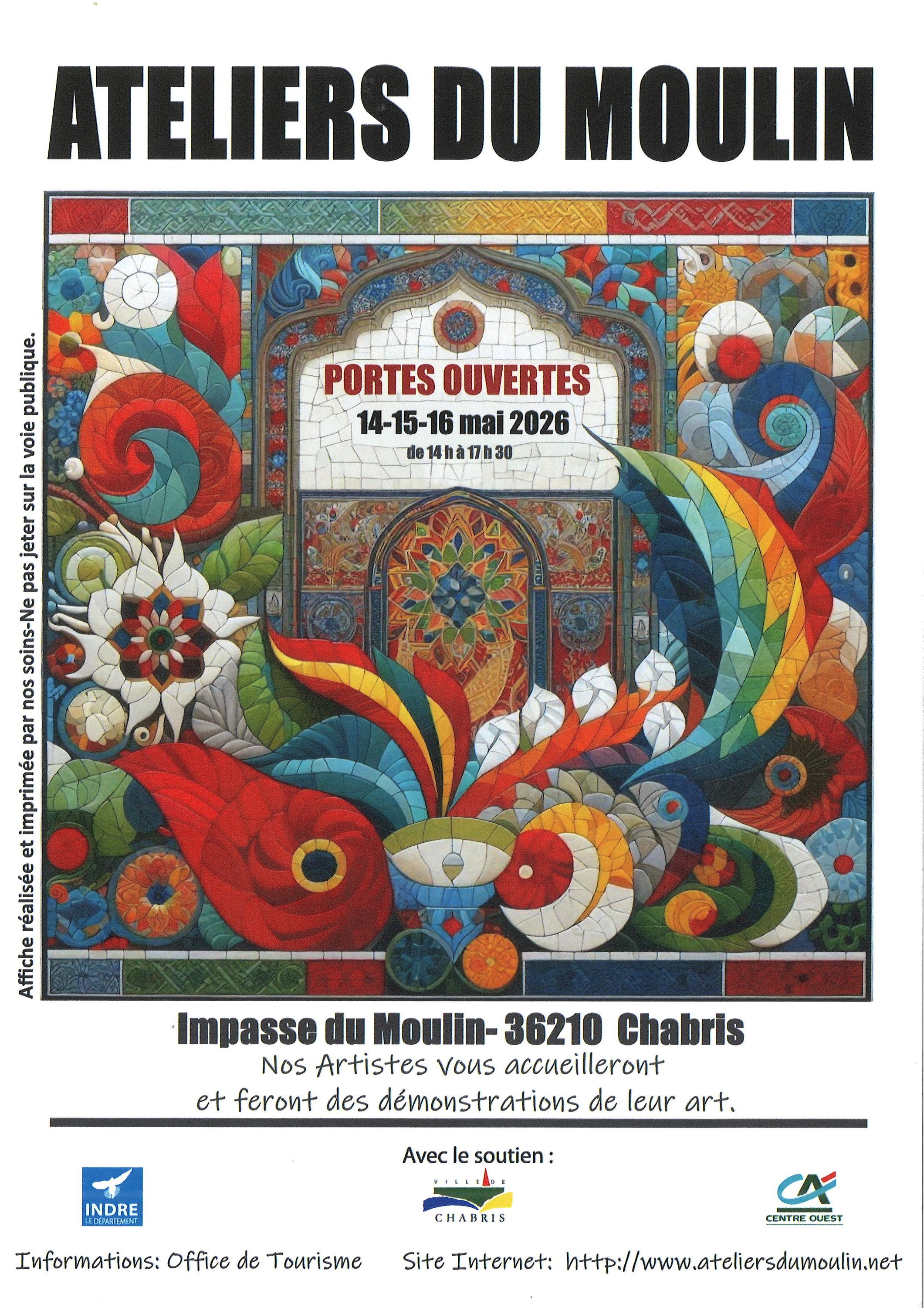 Portes Ouvertes des Ateliers du Moulin — visuel événement
