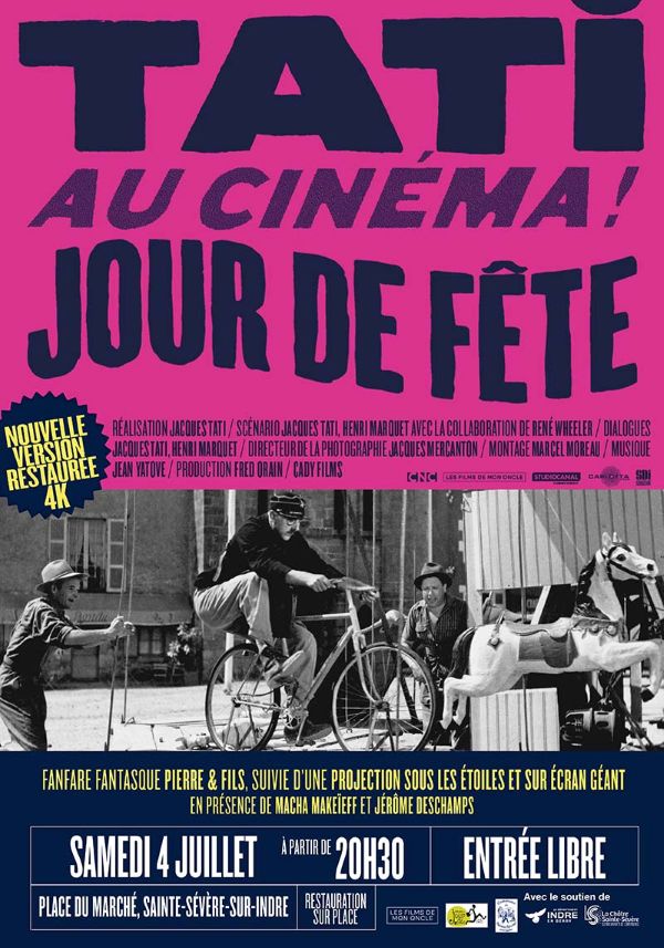 Projection exceptionnelle en plein air de la version restaurée de Jour de Fête en 4K