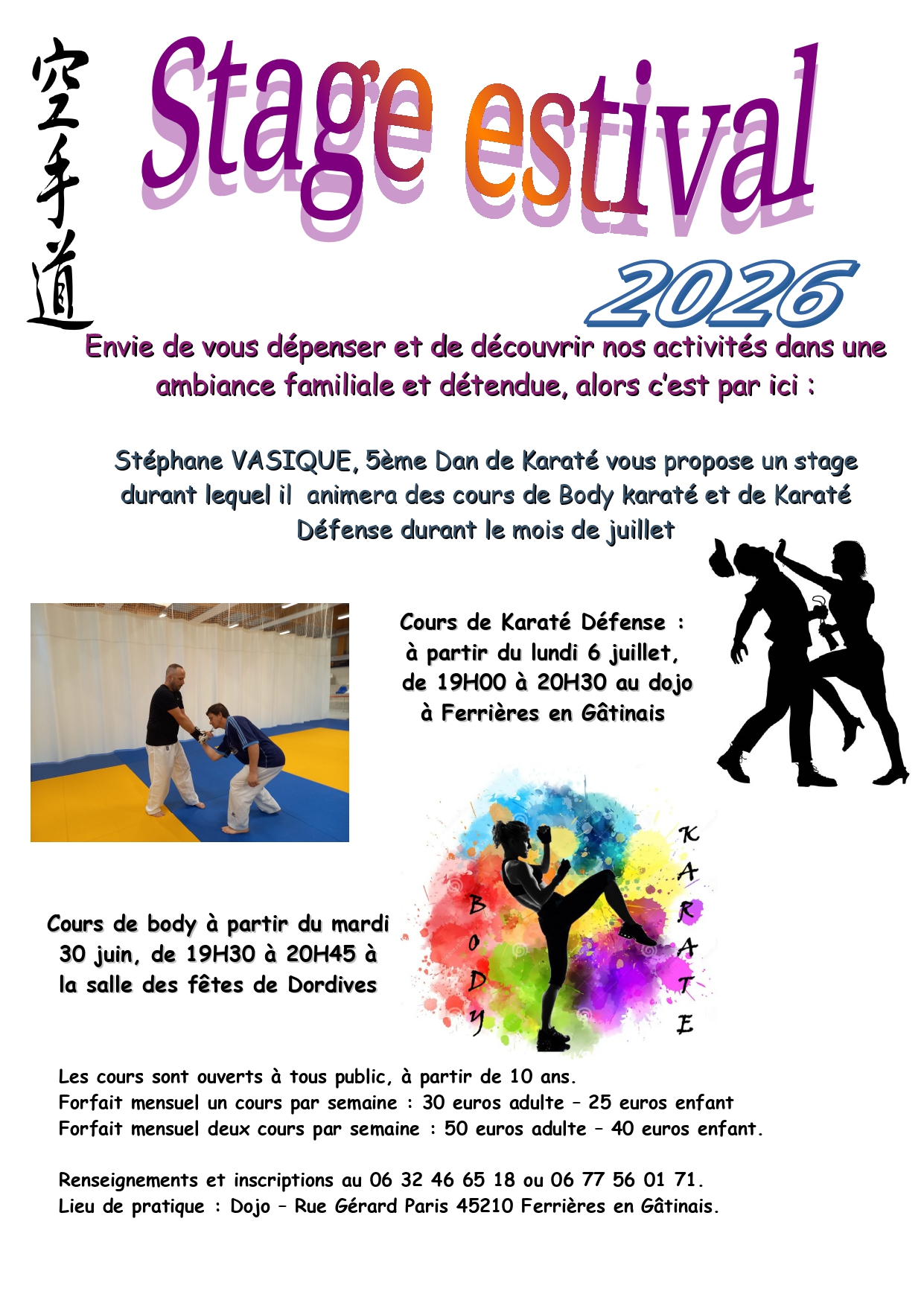 Stage estival de Karaté Défense — visuel événement