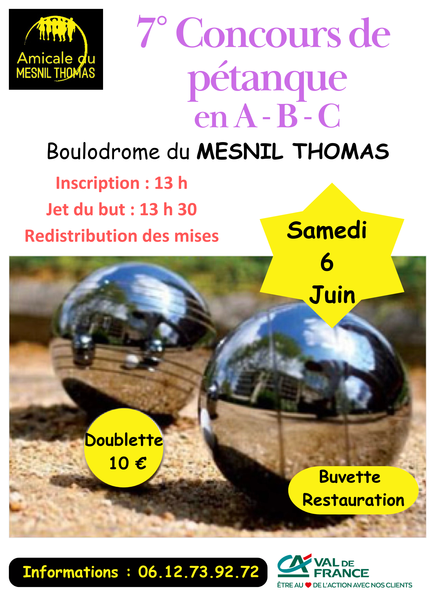 Concours de Pétanque en A-B-C — visuel événement
