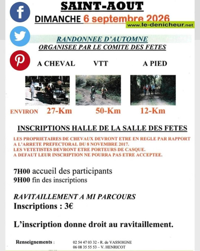 Randonnée à cheval, VTT et à pied