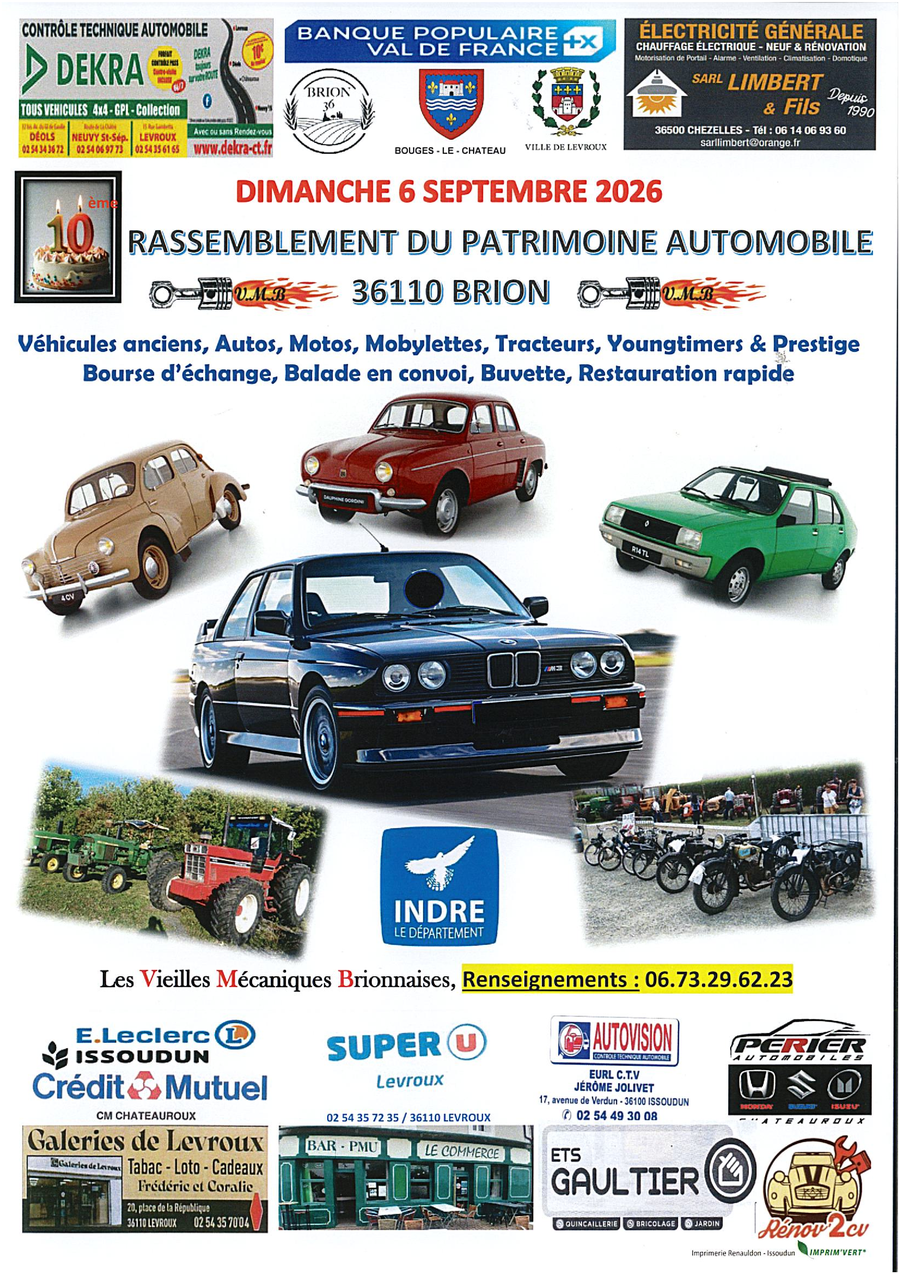 Rassemblement du patrimoine automobile à Brion