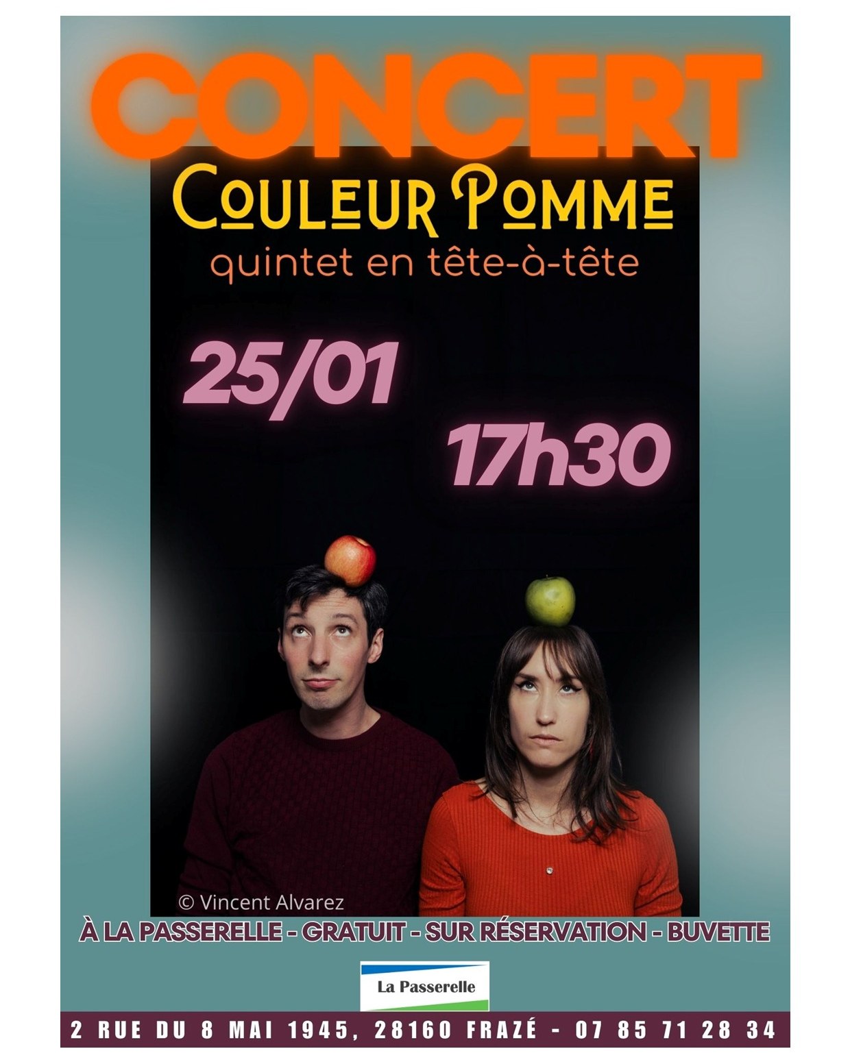 Concert Couleur Pomme, quintet en tête-à-tête