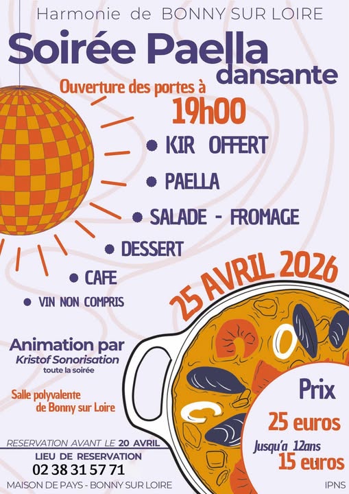 Soirée Paëlla dansante — visuel événement