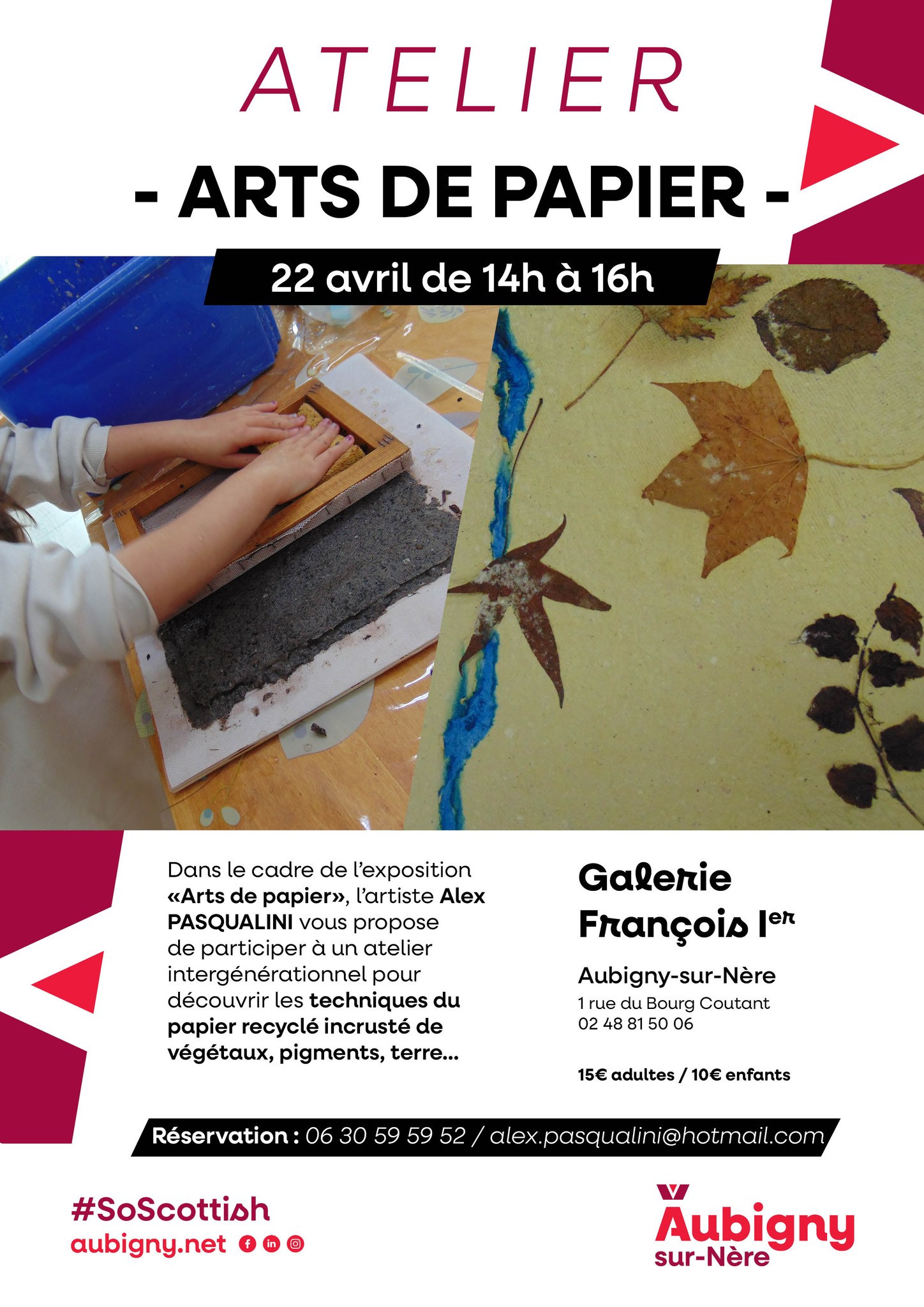 Atelier "Arts de papier" — visuel événement